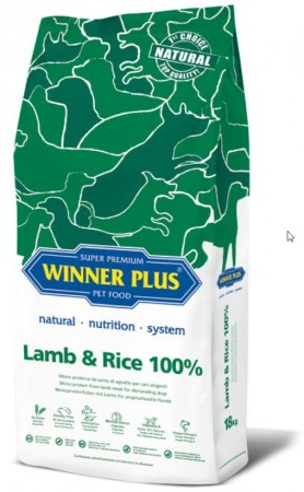 WINNER PLUS Lam og Ris 100 % 18 kg